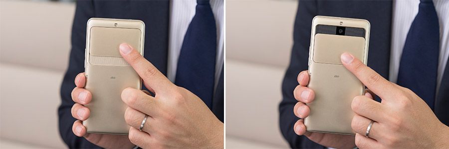 背面のカバーをスライドさせれば、すぐにカメラが起動するBASIO3